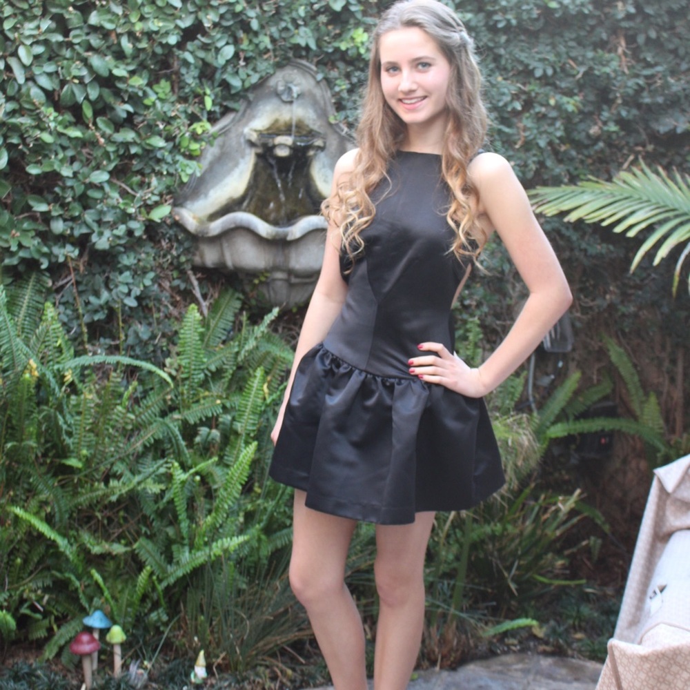 Black satin nasty gal mini dress